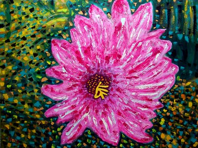 Abstract Floral III, 2023 (olja på duk) av Gerhardt Isringhaus