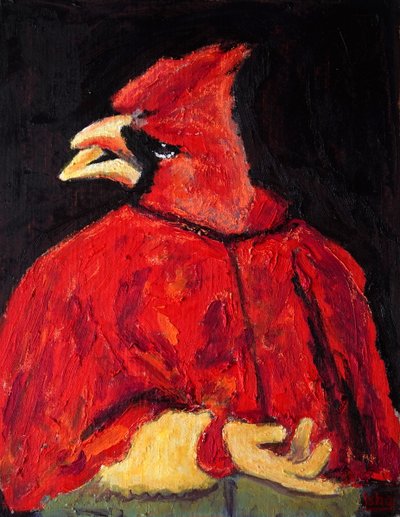 El Cardinal, 2020 (olja på duk) av Gerhardt Isringhaus