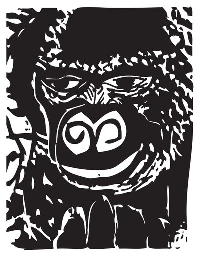 Eftertänksam gorilla av Gerhardt Isringhaus