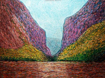 Sumidero Canyon,2019 (olja på duk) av Gerhardt Isringhaus