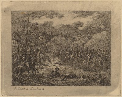 Explosion av en granat av Gerhardus Emaus de Micault