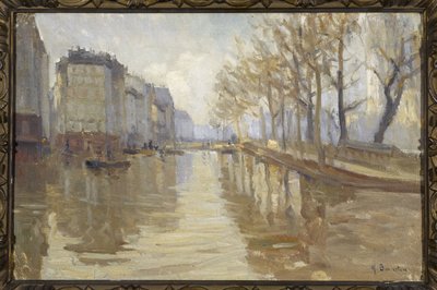 Quai Montebello (1910 översvämningar) av Germain Eugene Bonneton