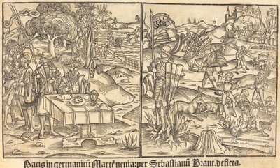Allegori om krig och fred av German 15th Century