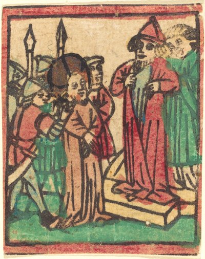 Kaifas sliter sina kläder av German 15th Century