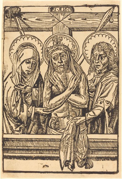 Kristus mellan Maria och Johannes av German 15th Century