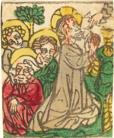 Kristus på Oljeberget av German 15th Century