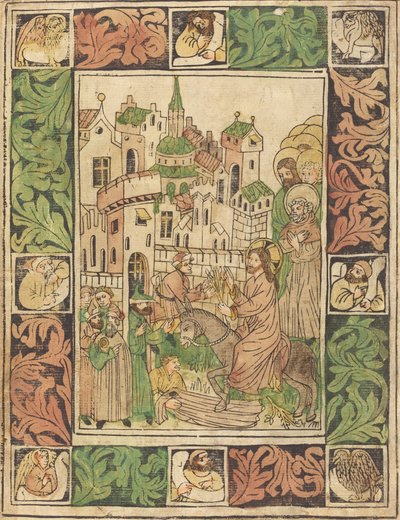 Kristi intåg i Jerusalem av German 15th Century