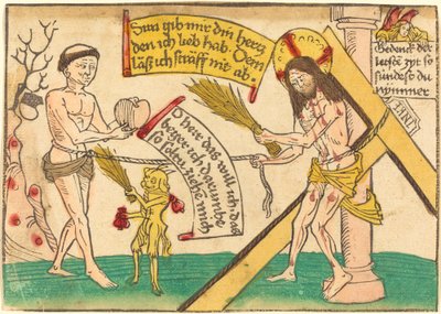 Jesus lockar de trogna till hjärtat av German 15th Century