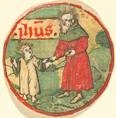 Josef och Kristusbarnet av German 15th Century