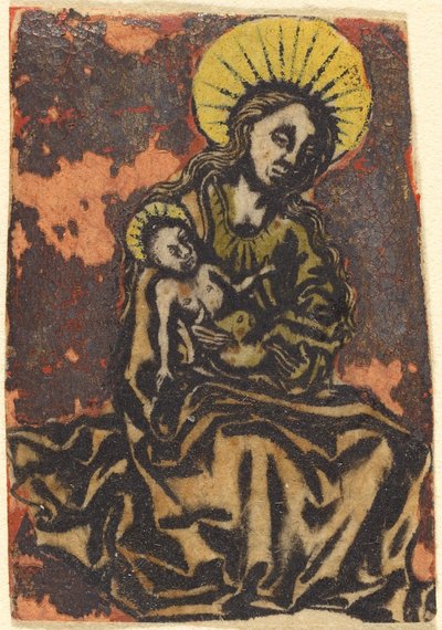 Madonna och barn av German 15th Century