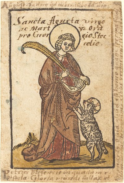 Saint Agnes av German 15th Century