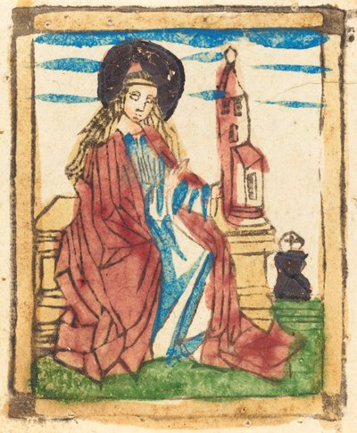 Sankta Barbara av German 15th Century