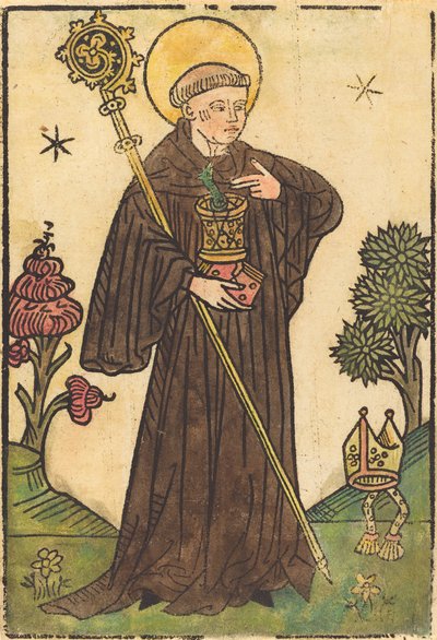 Sankt Benedictus av German 15th Century