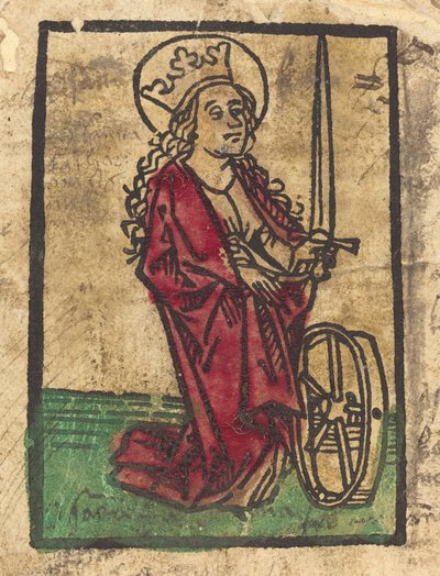 Den heliga Katarina av Alexandria av German 15th Century