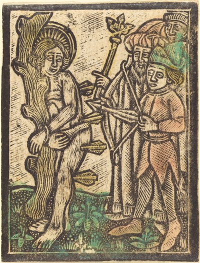 Sankt Sebastian av German 15th Century