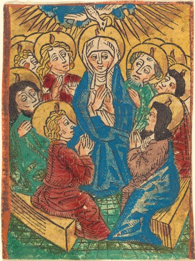 Den Helige Andens nedstigning av German 15th Century