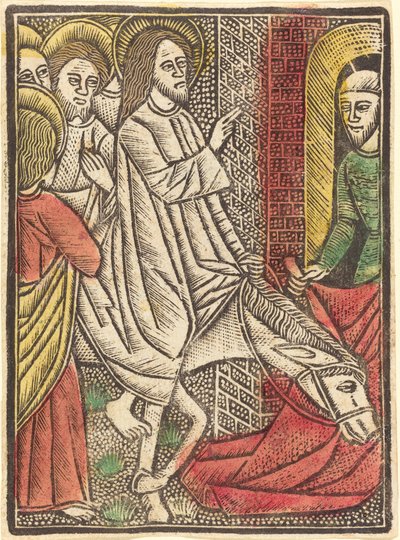 Inträdet i Jerusalem av German 15th Century
