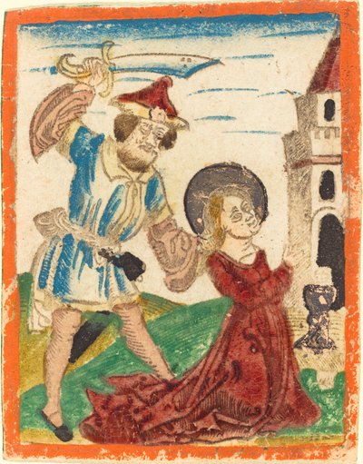Sankt Barbaras martyrskap av German 15th Century