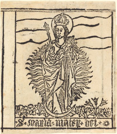 Jungfrun och barnet av German 15th Century