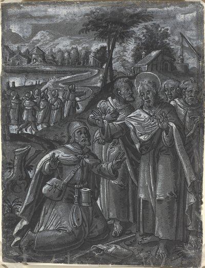 Kristus disputerar med läkarna [recto] av German 16th Century