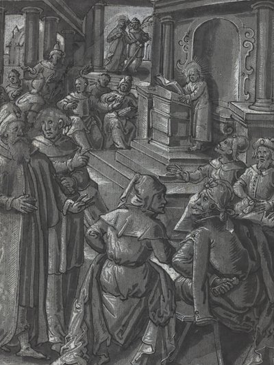 Kristus helar den lame [verso] av German 16th Century