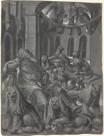 Daniel i lejonhålan [rak] av German 16th Century