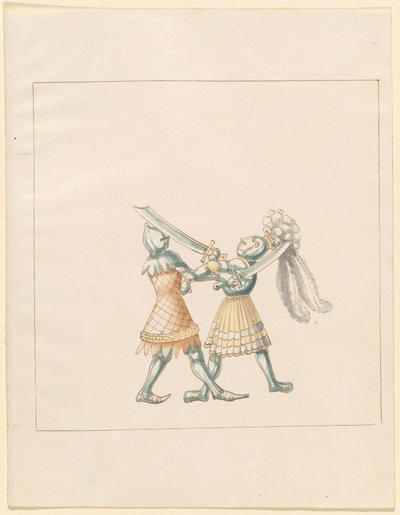 Freydal, The Book of Jousts and Tournament of Emperor Maximilian I: Combats on Foot (Jousts) (Volume III): Plate 154 av German 16th Century
