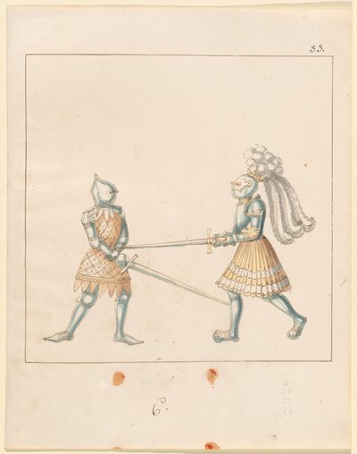 Freydal, The Book of Jousts and Tournament of Emperor Maximilian I: Combats on Foot (Jousts) (Volume III): Plate 163 av German 16th Century