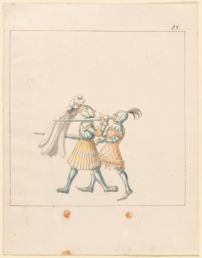 Freydal, The Book of Jousts and Tournament of Emperor Maximilian I: Combats on Foot (Jousts) (Volume III): Plate 165 av German 16th Century