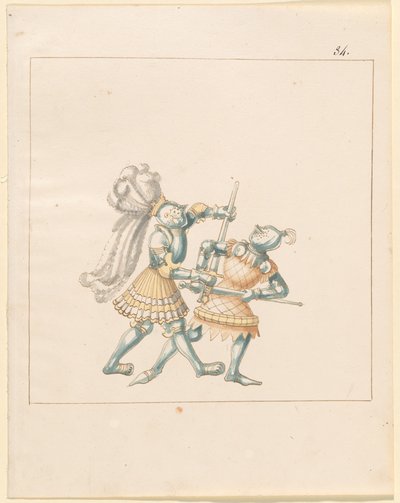 Freydal, The Book of Jousts and Tournament of Emperor Maximilian I: Combats on Foot (Jousts) (Volume III): Plate 164 av German 16th Century