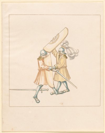 Freydal, The Book of Jousts and Tournament of Emperor Maximilian I: Combats on Foot (Jousts) (Volume III): Plate 156 av German 16th Century