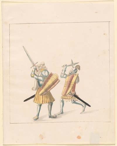 Freydal, The Book of Jousts and Tournament of Emperor Maximilian I: Combats on Foot (Jousts) (Volume III): Plate 155 av German 16th Century