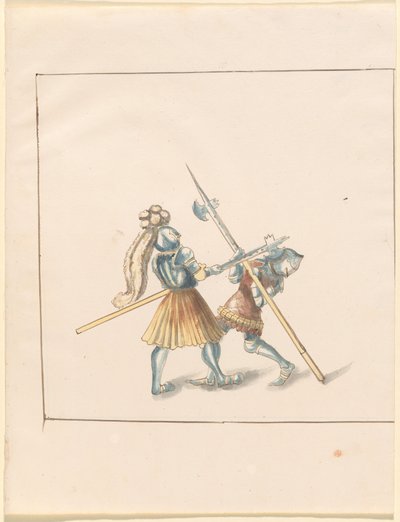 Freydal, The Book of Jousts and Tournament of Emperor Maximilian I: Combats on Foot (Jousts) (Volume III): Plate 142 av German 16th Century