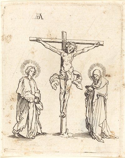 Korsfästelsen med Jungfrun och Johannes av German 16th Century after Albrecht Dürer