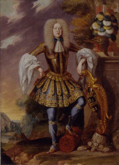 En man i finklänning, tidigt 1700-tal. av German Master