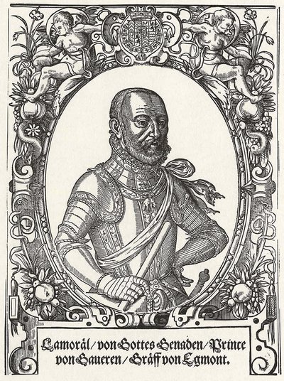 Porträtt av Lamoral, greve av Egmont, prins av Gavere, andra hälften av 1500-talet. av German Master