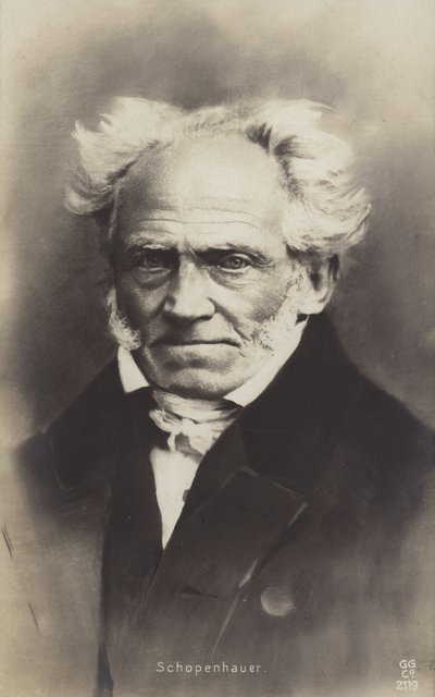 Arthur Schopenhauer (1788-1860), tysk filosof (svartvitt foto) av German Photographer