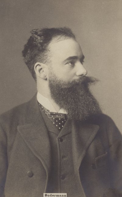Hermann Sudermann (1857-1928), tysk dramatiker och romanförfattare (svartvitt foto) av German Photographer