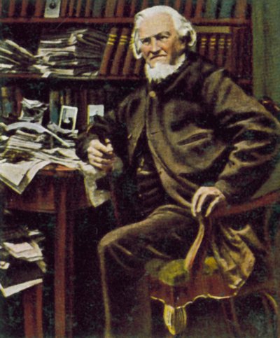 Hoffmann von Fallersleben, tysk poet (färgfoto) av German Photographer