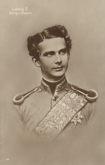 Ludwig II (svartvitt foto) av German Photographer