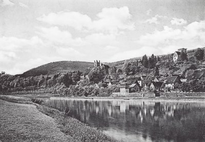 Neckarsteinach, Hessen, Tyskland (svartvitt foto) av German Photographer