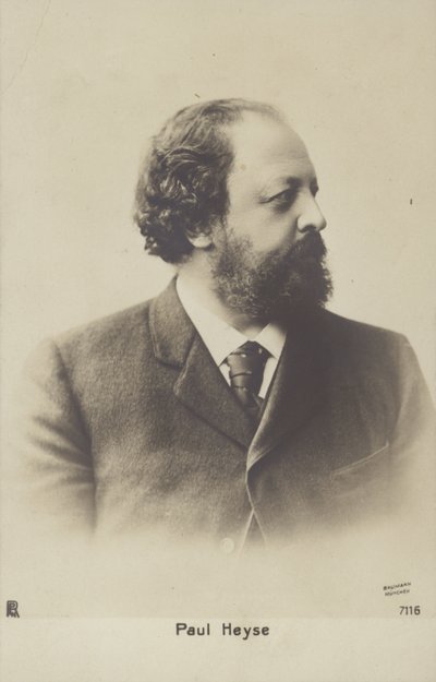Paul Heyse (1830-1914), tysk författare och översättare (svartvitt foto) av German Photographer