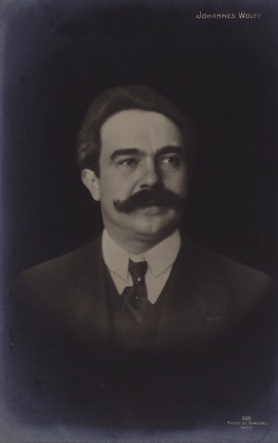 Porträtt av Johannes Wolff (svartvitt foto) av German Photographer