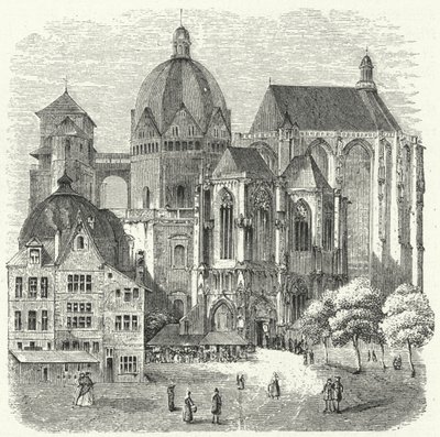 Aachen-katedralen (gravyr) av German School