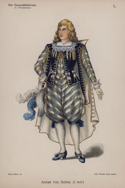 Achaz von Solms, från Der Generalfeldoberst av Ernst von Wildenbruch (färg litho) av German School