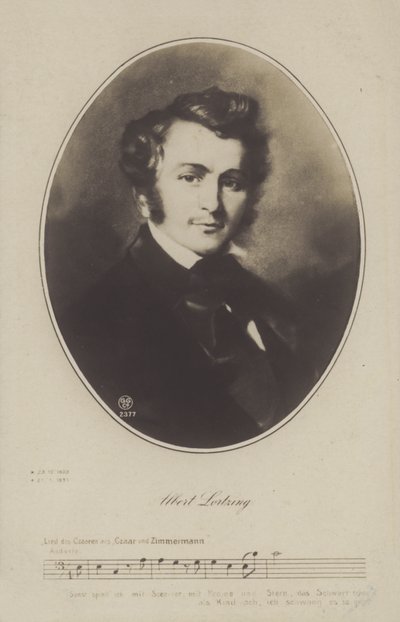 Albert Lortzing, tysk kompositör, skådespelare och sångare (litho) av German School