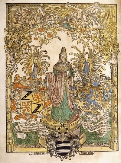 Allegorisk figur av Mainz, 1486 av German School