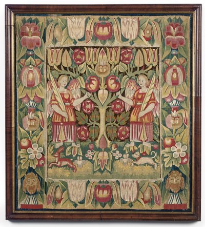 Allegoriskt kuddfodral i gobeläng, Nordtyskland, troligen Hamburg, ca 1600-50 av German School