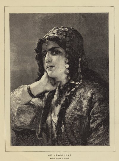 En Odalisque (gravyr) av German School
