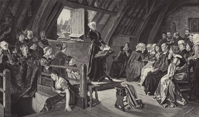 Anne Askew predikar den lutherska läran av German School